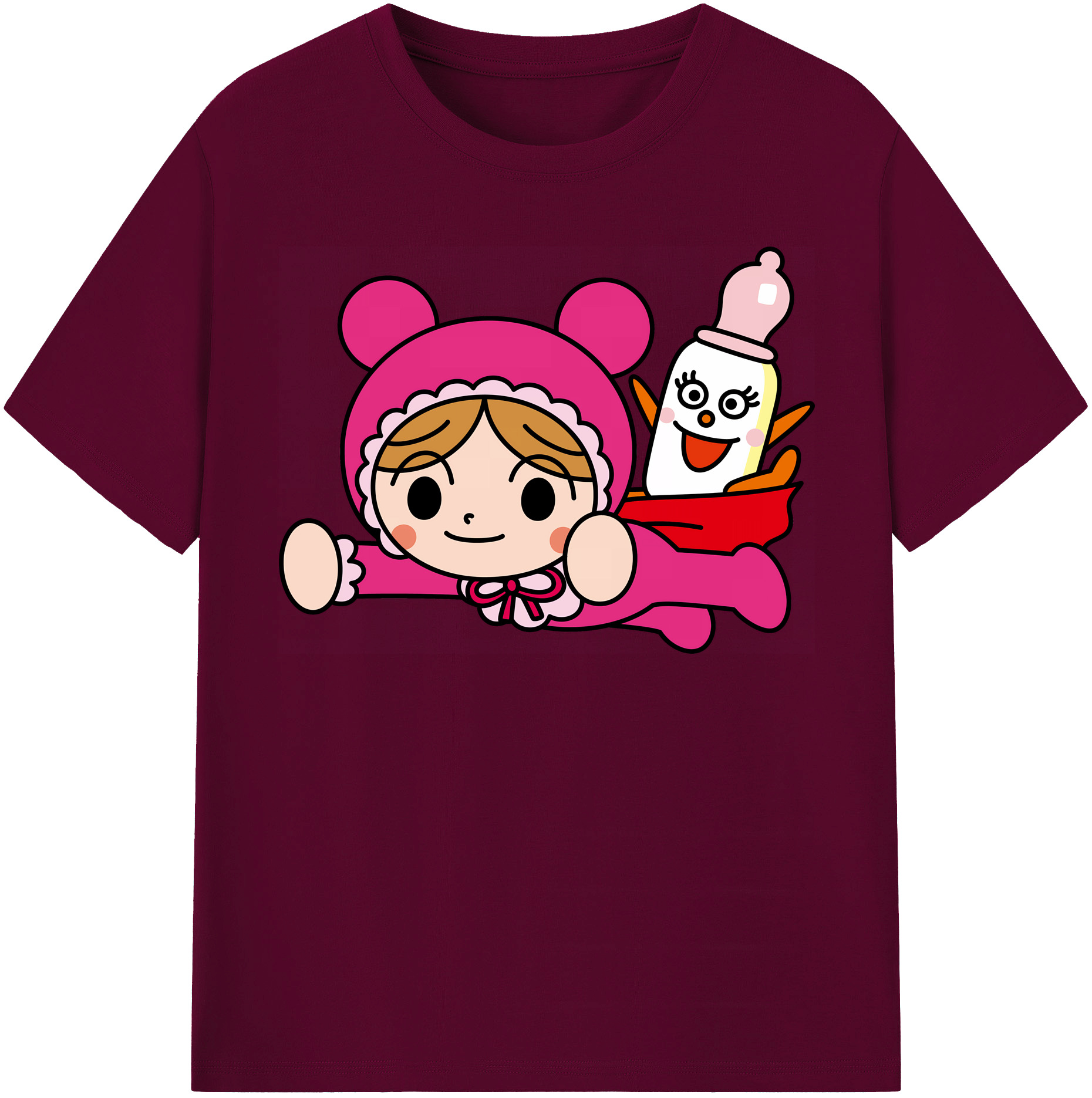 （画像用） アンパンマン Anpanman レディースカジュアルプリントTシャツ（綿100％）